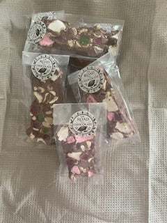 Milk Chocolate Rocky Road with Red and Green licorice