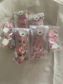 Ruby Chocolate Rocky Road with Cranberries and Pistachio nuts